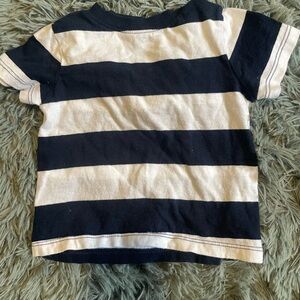 Striped Kids T-Shirt - Navy and White